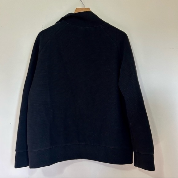 Peloton Ribbed Funnel Neck Sweatshirt in Black sz M - Picture 3 of 3